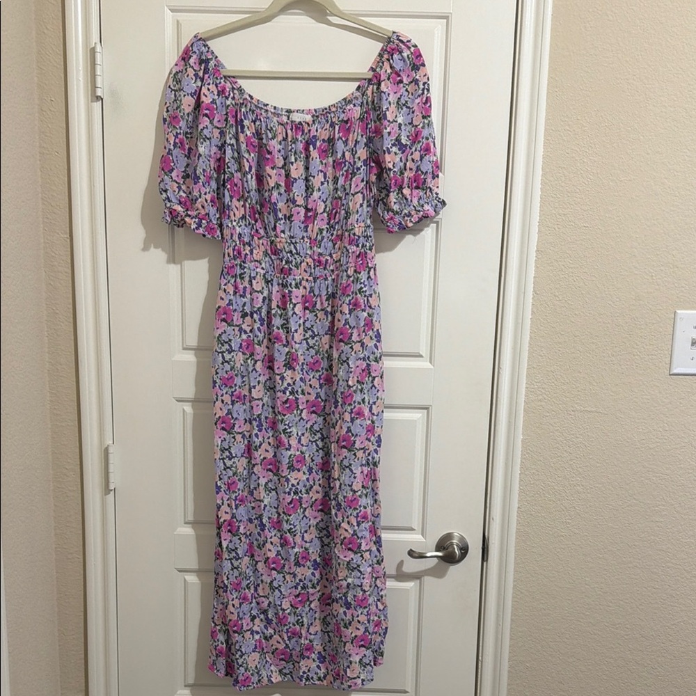 Floral Off-Shoulder Maxi Dress